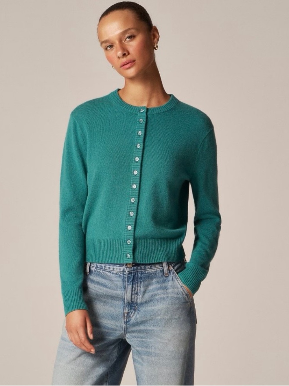 NEW J. Crew Perfect Cashmere Cardigan Deep Patina XS CP465